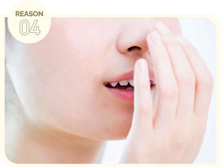 口臭予防、歯の白さの維持